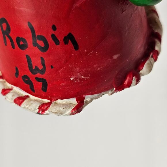 Vintage Christmas Tier Tray Santa Shelf Sitter Figurine Appx 3.5 inches FLAWS - Picture 2 of 9